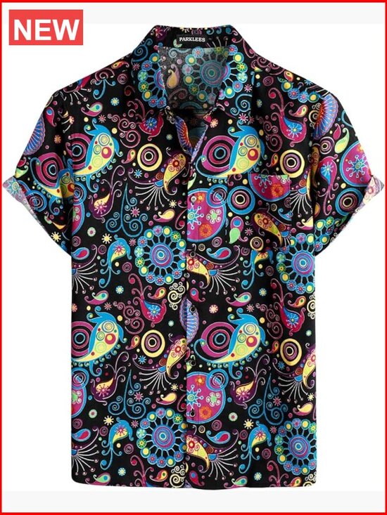 Other - Vintage Hawaiian Button Down Shirt, Short Sleeve Casual Beach Vacation